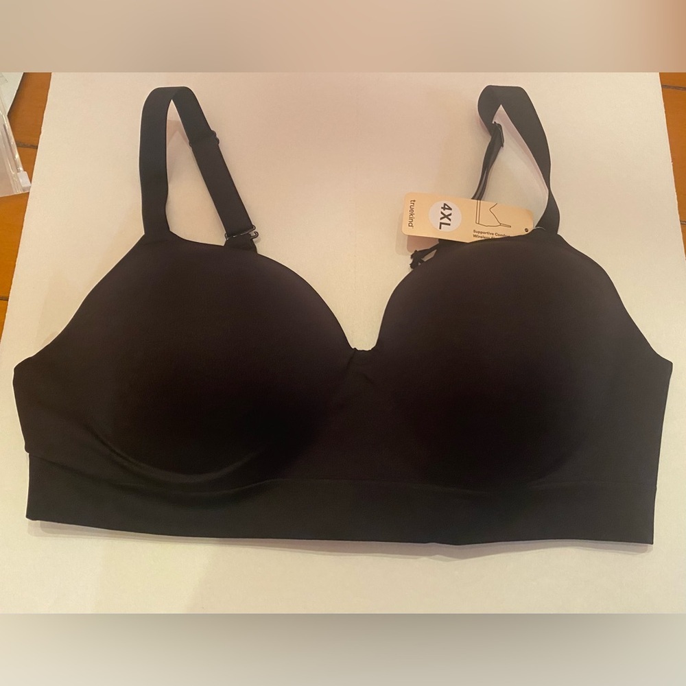 Truekind Supportive Comfort Wireless Shaping Bra Black 4XL TRU-LAB-10210-4XL-BLK
